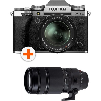 Fujifilm X-T5 18-55mm Silver + XF 100-400mm f/4.5-5.6 R LM OIS WR