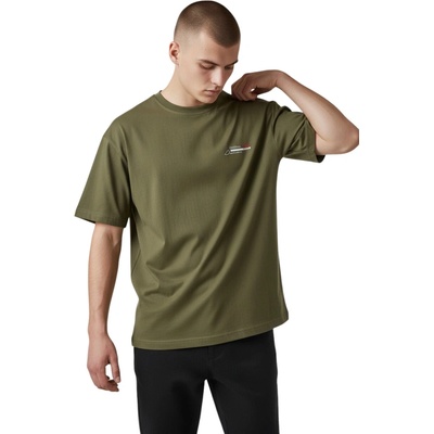 Nova stil pánske nadmerné tričko 100 % bavlna Petr olivové