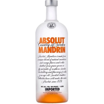 Absolut Mandrin 40% 1 l (čistá fľaša)
