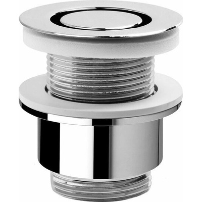 Omp Tea, Umývadlová výpust 5/4", neuzatvárateľná, tl.30-45mm, design krytka, chróm, 147.545.5