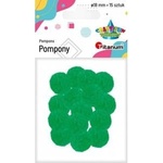 TITANUM Polyester pompons 18mm green 15pcs