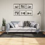 vidaXL Килим ISTAN с дълъг косъм, лъскава визия, антрацит, 100x200 см (375639)