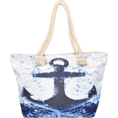 Компактна плажна чанта с котва