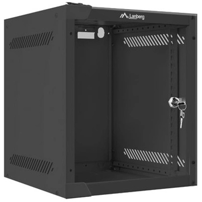 Lanberg Комуникационен шкаф Lanberg WF10-2306-10B, 10", 6U, 280 x 310 x 336 mm, сив (WF10-2306-10B)