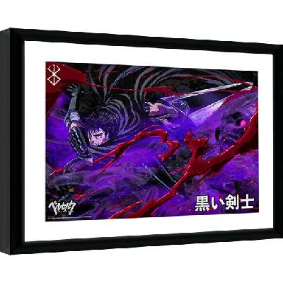 Rámovaný Obraz - Berserk - Guts, 44.2 x 34 cm