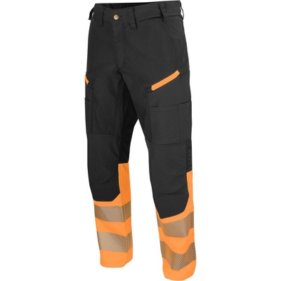 ProJob HI-VIS 6528 WAISTPANT STRETCH / Мъжки еластични светлоотразителни панталони, къси - черни/HV оранжеви 50 (64528S937pd)