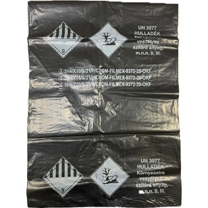  Сертифицирана торба за събиране на отпадъци ADR рециклиран PE barcas 95 x125 cm 60mc черна 8814 (8814)