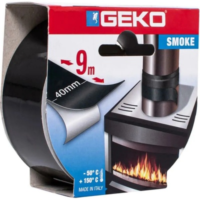 Geko Smoke Páska žiaruodolná Alu lepiaca 40 mm x 9 m čierna