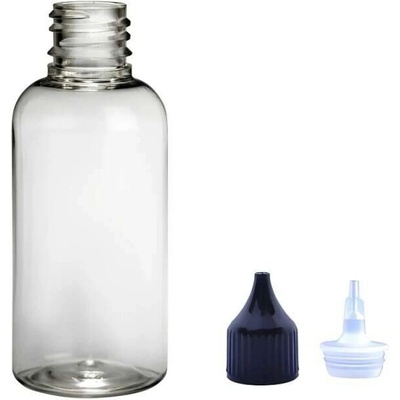 Via Plastová lahvička čirá s černou špičkou 50 ml