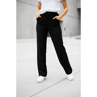 Oriclo Společenské kalhoty Kancelářky Chladivky černé – Zboží Dáma