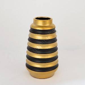 Eurolamp Керамична ваза 25x14 см златист/черен (EU0502)