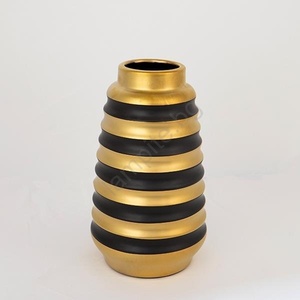 Eurolamp Керамична ваза 25x14 см златист/черен (EU0502)