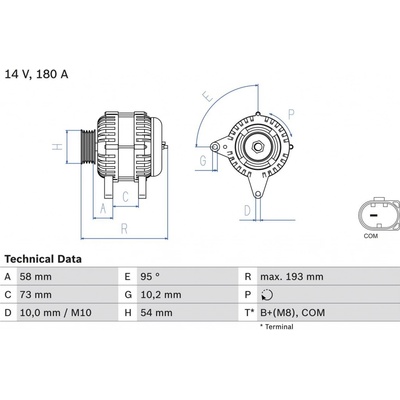 generátor BOSCH 0 986 083 330 0 986 083 330