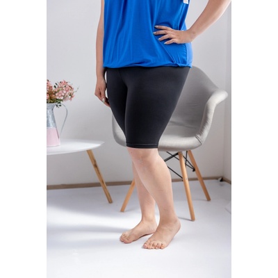 S&L Bambusové legíny nad kolena velká řada MW-1 Černá