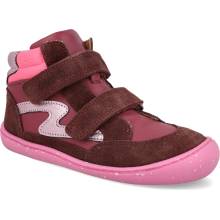 Develab barefoot dětské kotníkové boty Midcut Sneak.2 Burgundy vínové