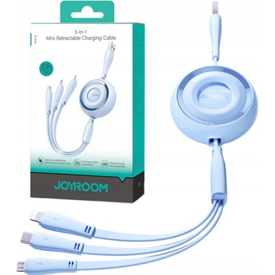 Joyroom S-A40 Colorful Series USB-A na USB-C / Lightning / microUSB, 1, modrý