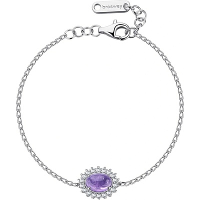 Brosway Stříbrný náramek s ametystem a zirkony Fancy Magic Purple FMP128