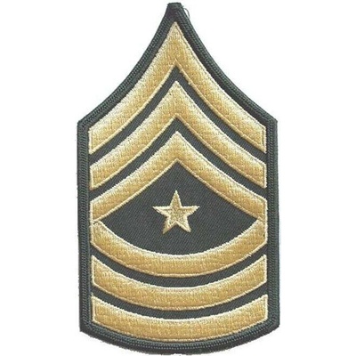 Nášivka: Hodnost US ARMY rukávová Sergeant Major olivová | žlutá