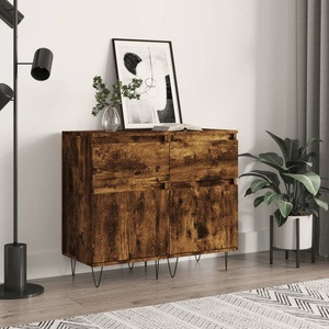 vidaXL Бюфети 2 бр опушен дъб 40x35x70 см инженерно дърво (831159)