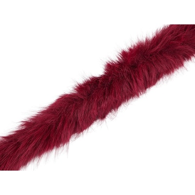Všívacia odevná / dekoračná kožušina okrúhla šírka 5 cm - 1 m 4 bordó sv.