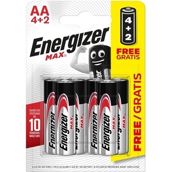 Energizer AA B4+2 ELEM MAX ALKALI AA 6-BLISTER (AA B4+2)
