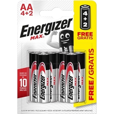 Energizer AA B4+2 ELEM MAX ALKALI AA 6-BLISTER (AA B4+2)