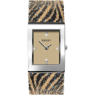 Sekonda Дамски часовник Seksy Rocks Tiger Print Swarovski Crystals - S-2852.37 (S-2852.37)