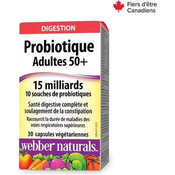 Webber Naturals Пробиотик за възрастни 50+ (15 млрд. активни пробиотици, 10 щама формула) 30 V капсули | Webber Naturals (3898 WN)