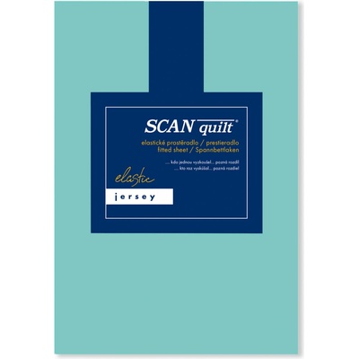 SCANquilt Prestieradlo Jersey Elastic Lycra tyrkysové 90x200