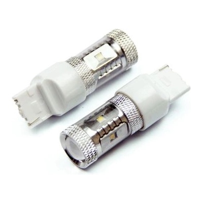 Диодна крушка тип t20 canbus с 6 х 5w cree диода и лупа