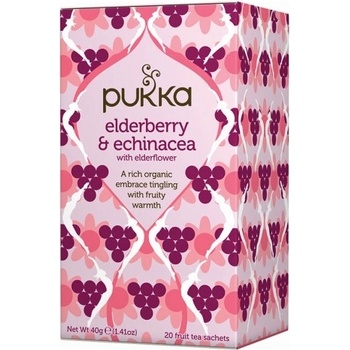 Pukka herbs BIO čaj Černý bez a Echinacea 20 s