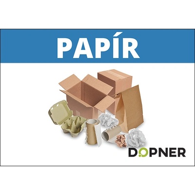Dopner Nálepka papír na popelnice - A4