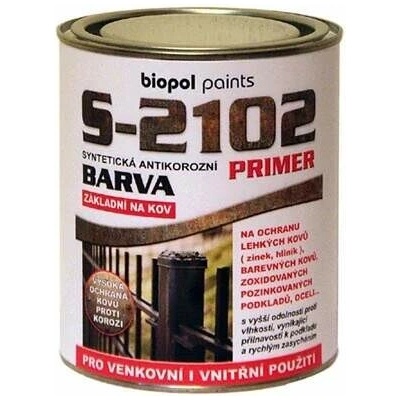 Biopol Paints BISIL S-2102 Primer 0,8 kg syntentická antikorózna základná farba 0101 sivá