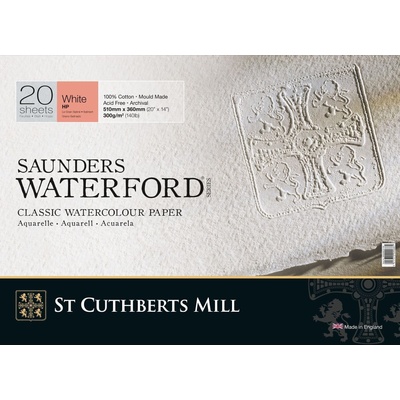 St Cuthberts Mill Saunders Waterford HP+ Скицник 20 51 x 36 cm 300 g White (T45930001011M)
