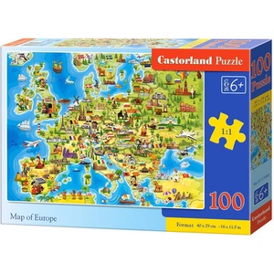 Castorland - Puzzle Map of Europe - 100 piese