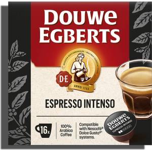  Кафе капсули Douwe Egberts Espresso Intenso за Dolce Gusto, 16 бр. , 100% Арабика