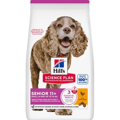 Hill's Science Plan Senior 11+ Small & Mini Breed Chicken 2 x 1,5 kg