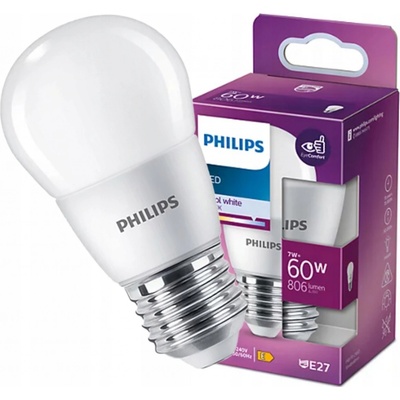 Philips LED žiarovka E27 7W/60W 806lm 4000K matná