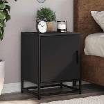 vidaXL vidaXLL Нощно шкафче черно 40x31x50 cm Изработена дървесина и метал (848709)