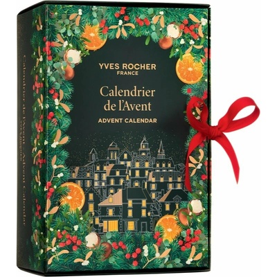 Yves Rocher Advent Calendar Yves Rocher Mandarin Pine Needles sprchový gel 50 ml + Yves Rocher Winter Berries sprchový gel pro výživu a hydrataci 50 ml + Yves Rocher Bain de Nature balzám na rty 4.8 g