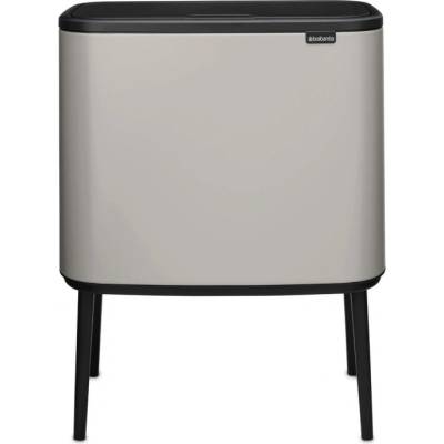 Brabantia Кош за боклук Brabantia Bo Touch 1010454, 3x11 л, Плавно и безшумно отваряне, Голям отвор, Сив (1010454)