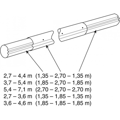 VÁGNER POOL Teleskopická tyč Alu 3,7–4,6 m
