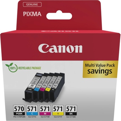 Canon Комплект 5 глави за Canon Pixma TS6050/TS8050/MG5750 Series - Ink - PGI570 (PGI-570) / CLI571 (CLI-571) / 0372C006 - BK/PBK/C/M/Y - PN 0372C006 (0372C006)