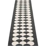 Pappelina Черна и кремава пътека за открито и закрито 70x250 cm Poppy Black Vanilla - Pappelina (PY2X725)