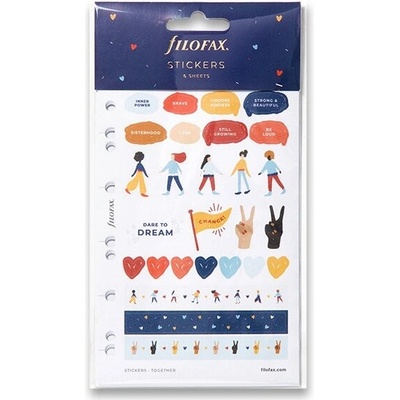 Filofax Samolepky Multi Together náplň osobních A5 diářů 6 listů