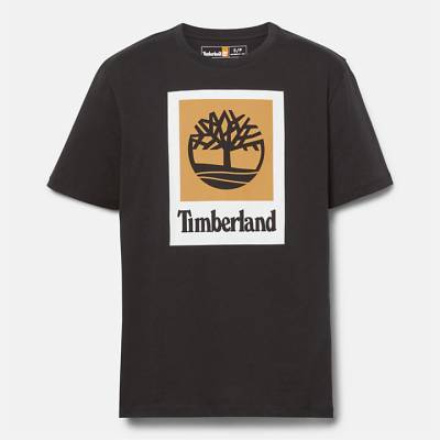 Timberland УНИСЕКС ТЕНИСКА all gender logo stack t-shirt in black/white - xxl (tb0a5qs2001)