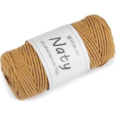 Stoklasa Bavlněná pletací příze macrame Naty Ø3 mm rozčesávací Balení: 1 ks, Varianta: 4 béžová 4 béžová