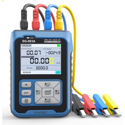 Fnirsi SG-003A Ръчен цифров генератор на сигнали, 2, 4-инчов TFT LCD дисплей, 0-10 V, 4-20 mA, USB (SG-003A blue)