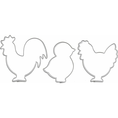Vykrajovačky Jar – 3 ks (kohútik, sliepočka, kuriatko) -