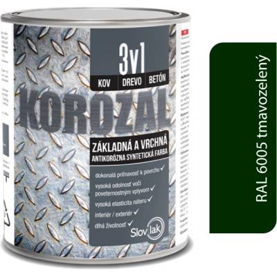 SLOVLAK KOROZAL 3 v 1 RAL6005 tmavozelená 0,75L